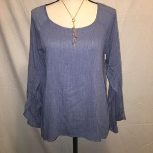 Beautiful Blue Top with necklace